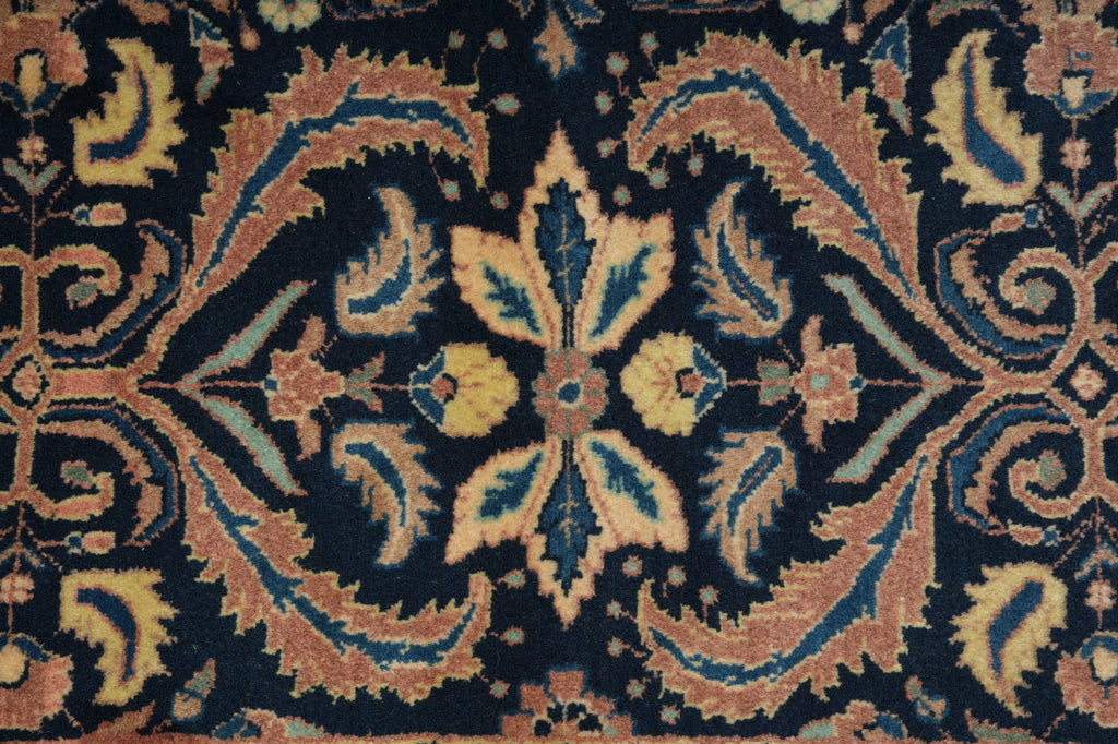 6.7 x 6.9 Navy Blue Fine Persian Sarouk Rug 72346