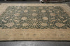 Load image into Gallery viewer, 12 x 14.5 Green Quality Agra Rug Finer Weave Natural Wool
