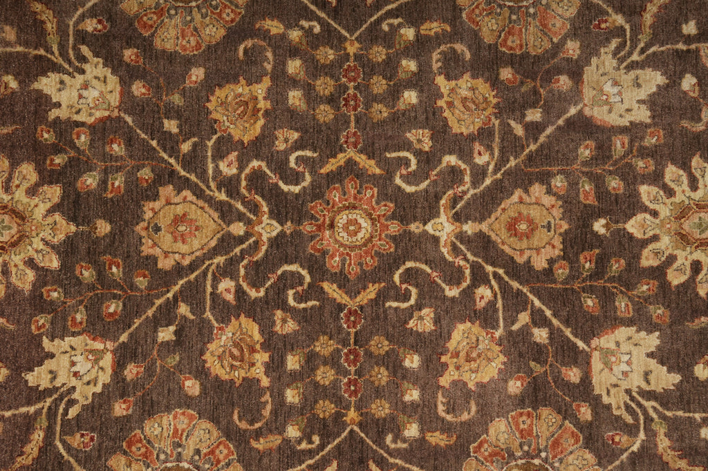 6 x 9 Brown Natural Wool Chobi Peshawar Ziglar Rug #B-74071