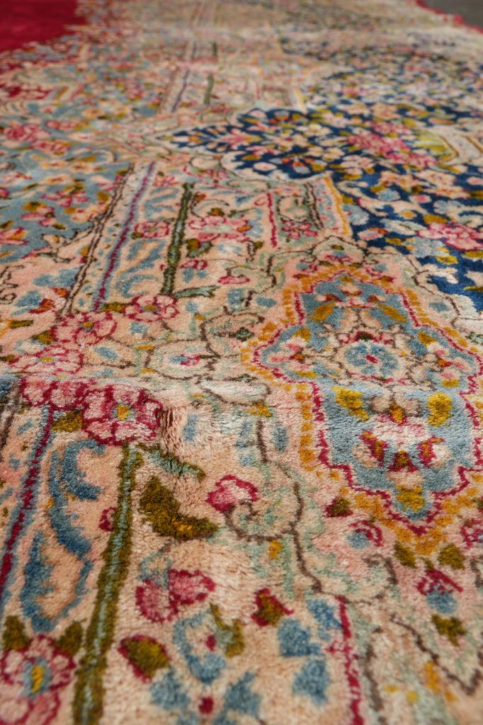 15.8 x 22 Large Mansion Size Authentic Persian Kerman Rug Open Field Iran #PIX-21435
