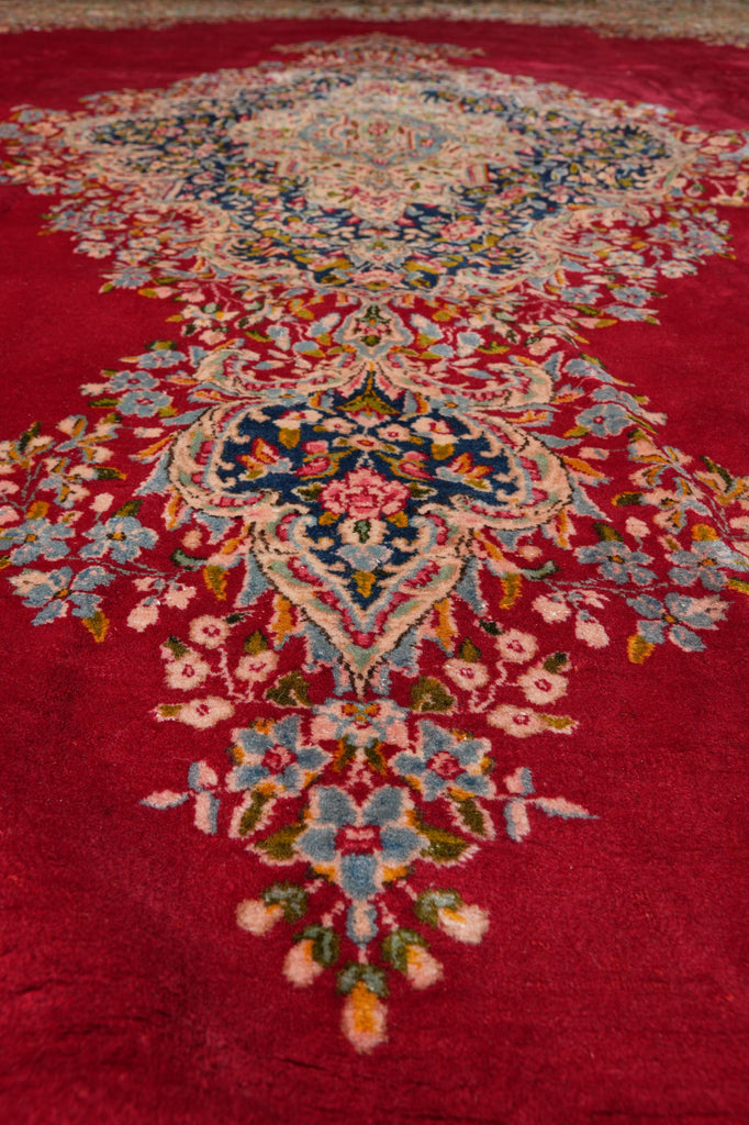 15.8 x 22 Large Mansion Size Authentic Persian Kerman Rug Open Field Iran #PIX-21435