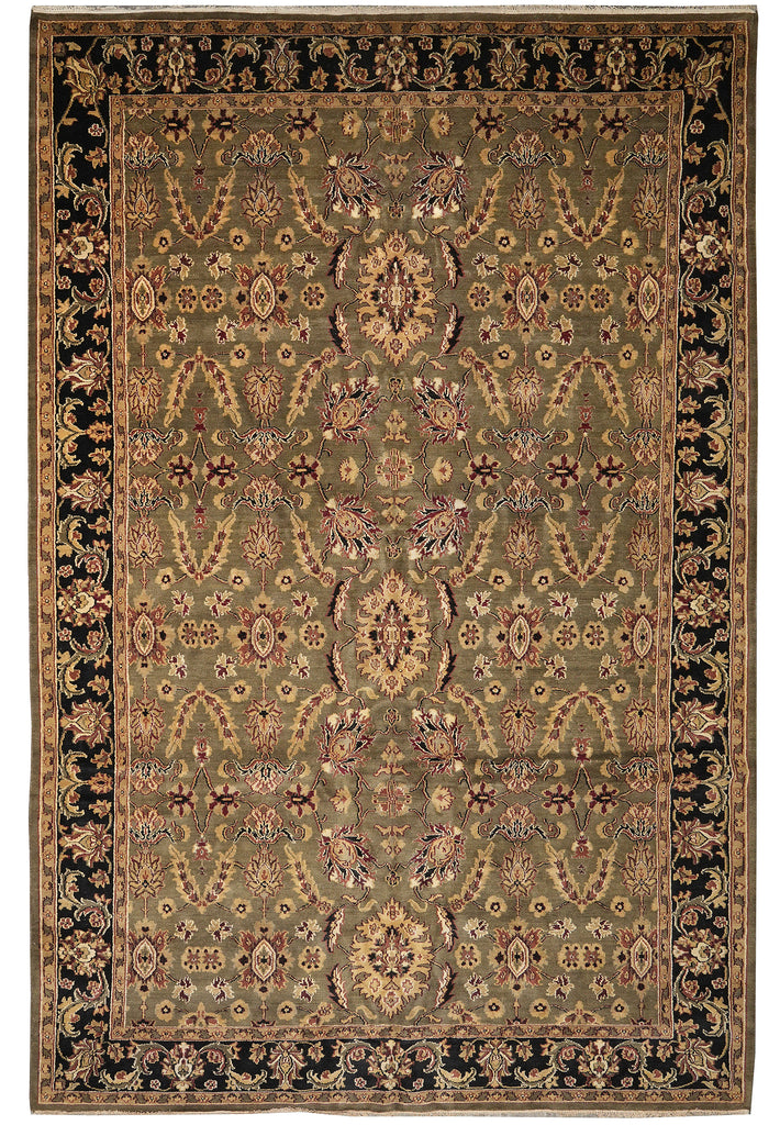 11.10 x 17.9 Green Handmade Rug Inventory Clearance SALE