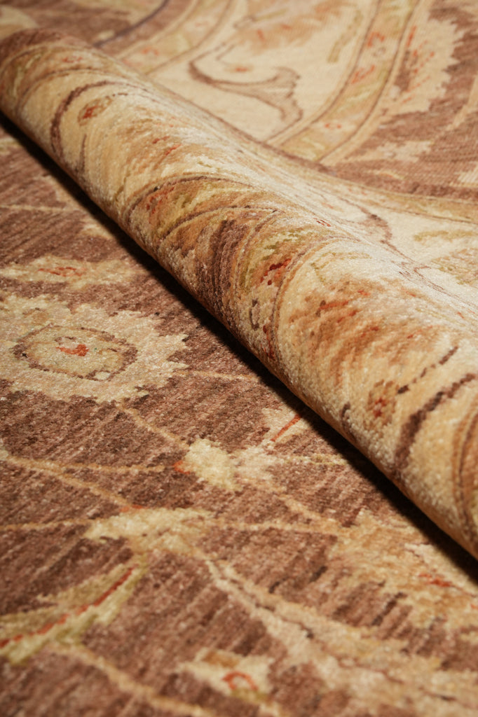6 x 9 Organic Wool Chobi Peshawar Rug Warm Brown #PIX-20240