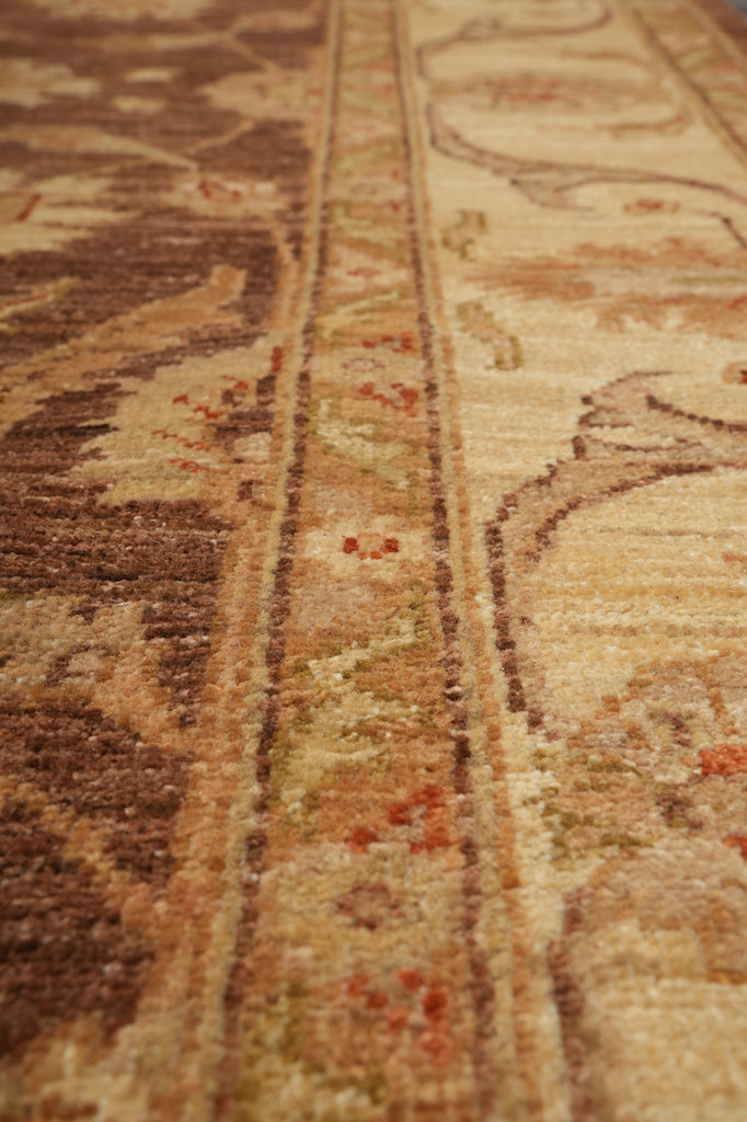 6 x 9 Organic Wool Chobi Peshawar Rug Warm Brown #PIX-20240
