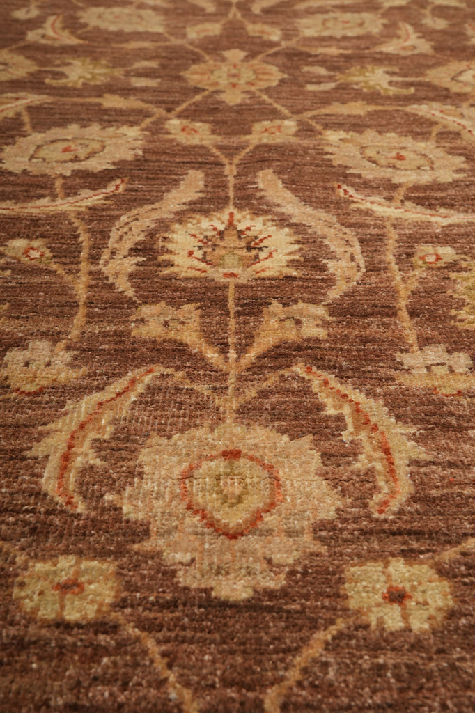 6 x 9 Organic Wool Chobi Peshawar Rug Warm Brown #PIX-20240