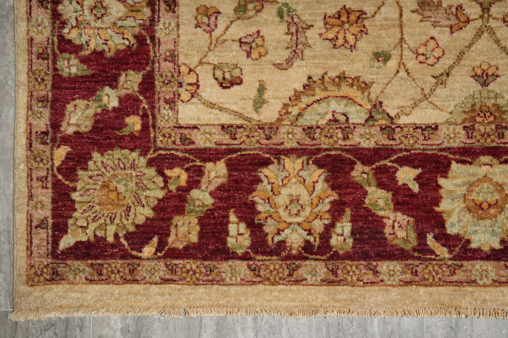 5.8 x 9 Beautiful Quality Hand-Knotted Chobi Peshawar Zigler Rug #B-73638