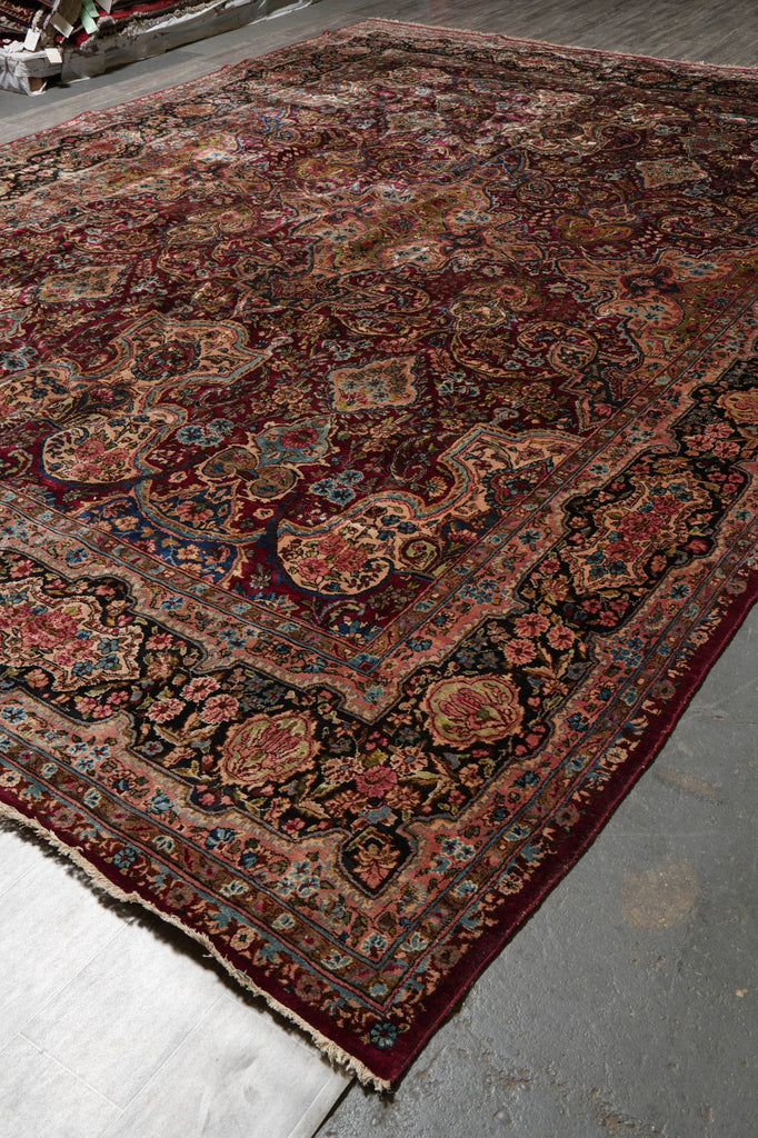11.5 x 16 Antique Persian Sarouk Kerman Rug #PIX-15092