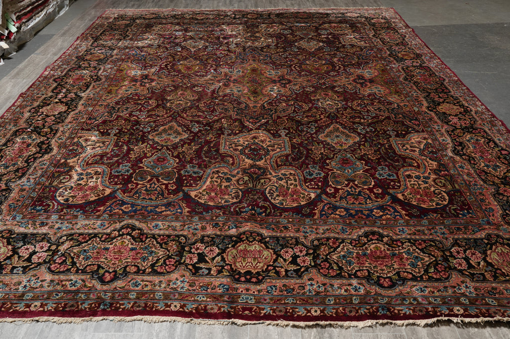 11.5 x 16 Antique Persian Sarouk Kerman Rug #PIX-15092