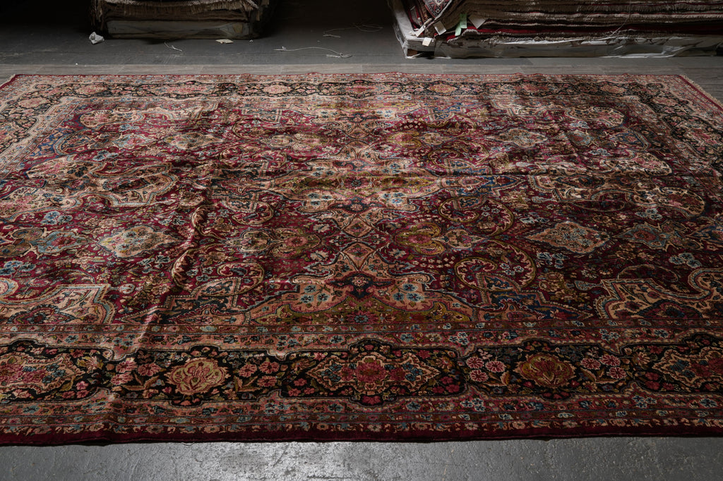 11.5 x 16 Antique Persian Sarouk Kerman Rug