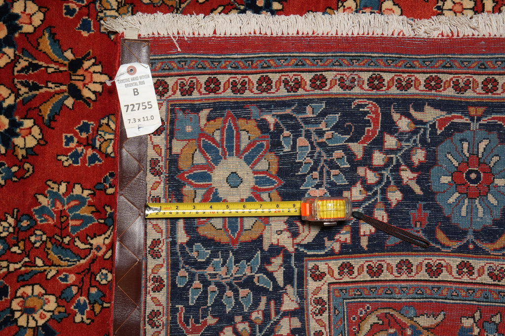7.3 x 11 Coral Persian Sarouk Rug 72755