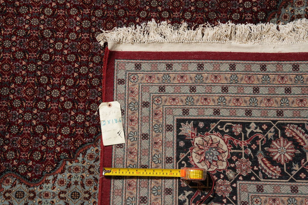 12 x 18.6 Fine Quality Wool and Silk Mahi Tabriz Rug #PIX-5763