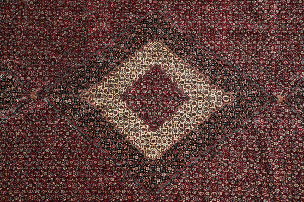 12 x 18.6 Fine Quality Wool and Silk Mahi Tabriz Rug #PIX-5763