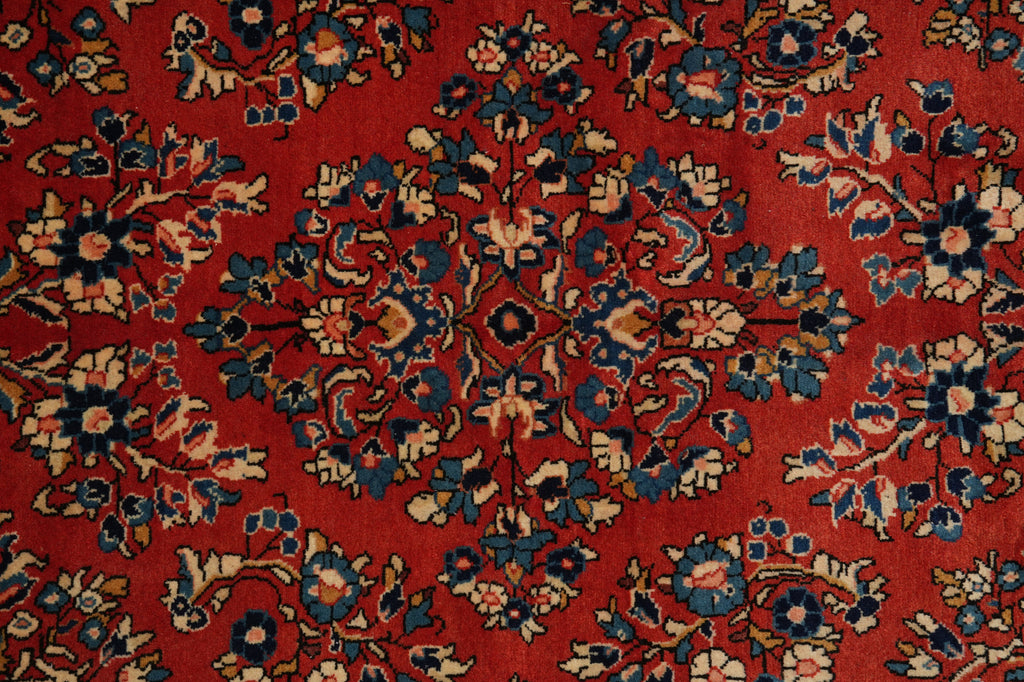 7.3 x 11 Coral Persian Sarouk Rug 72755