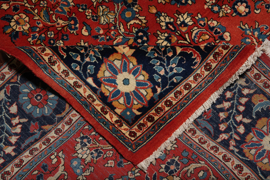 7.3 x 11 Coral Persian Sarouk Rug 72755