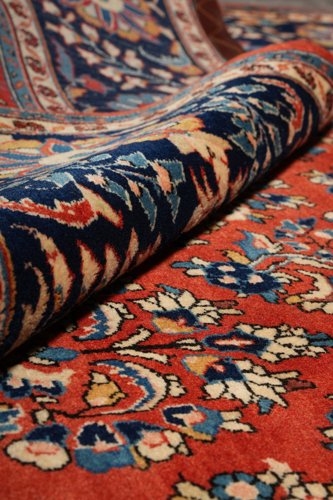 7.3 x 11 Coral Persian Sarouk Rug 72755
