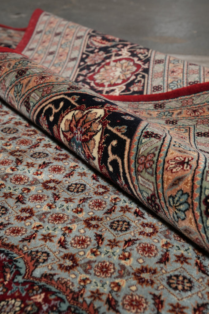12 x 18.6 Fine Quality Wool and Silk Mahi Tabriz Rug #PIX-5763