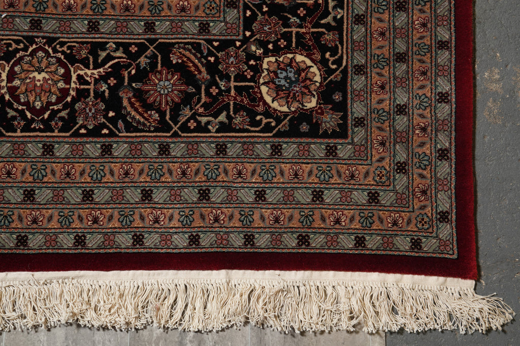 12 x 18.6 Fine Quality Wool and Silk Mahi Tabriz Rug #PIX-5763
