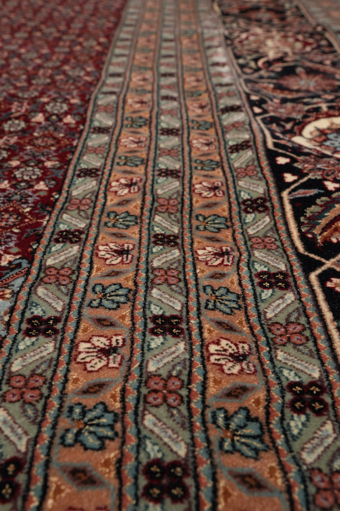 12 x 18.6 Fine Quality Wool and Silk Mahi Tabriz Rug #PIX-5763