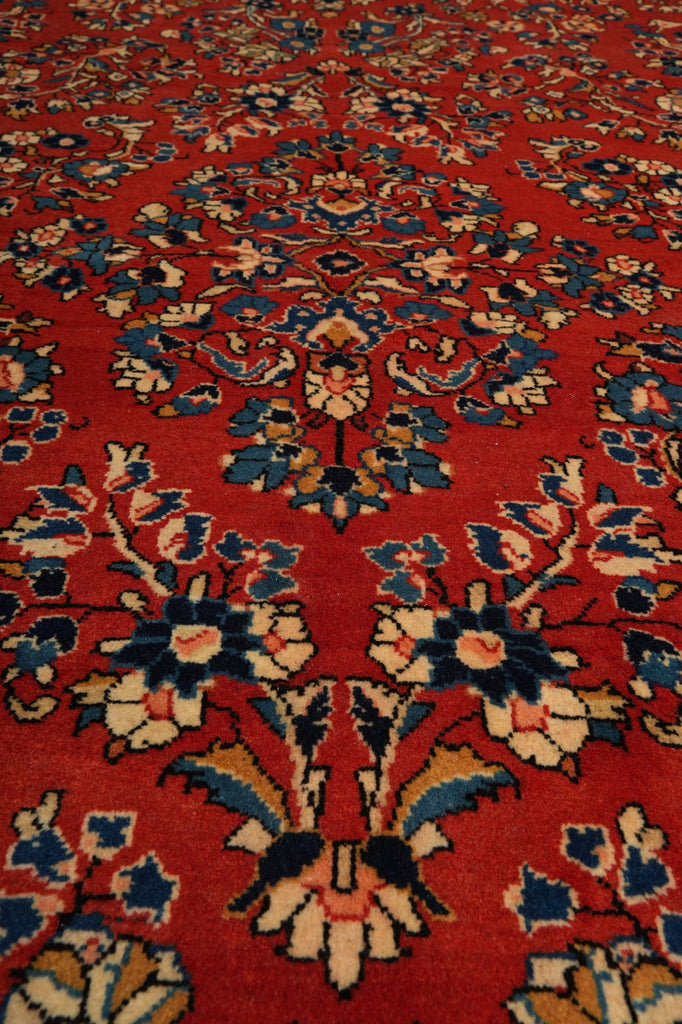 7.3 x 11 Coral Persian Sarouk Rug 72755