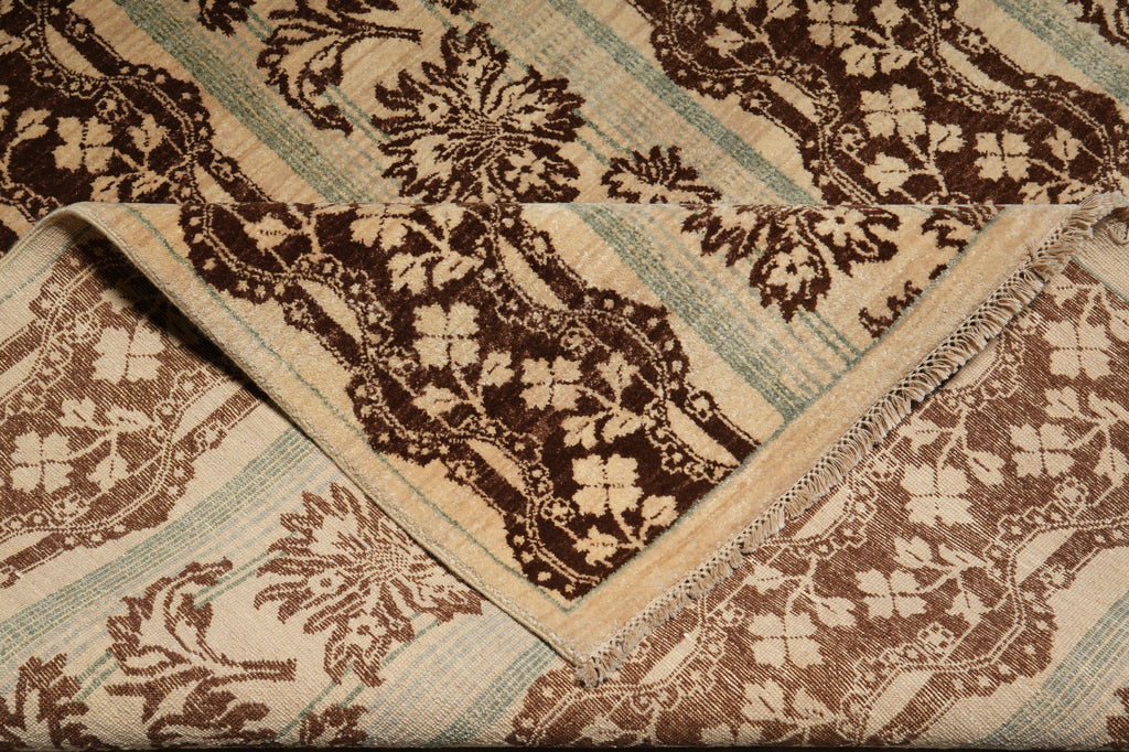 6 x 9 Hand-Knotted Transitional Wool Rug Modern Carpet #PIX-15203