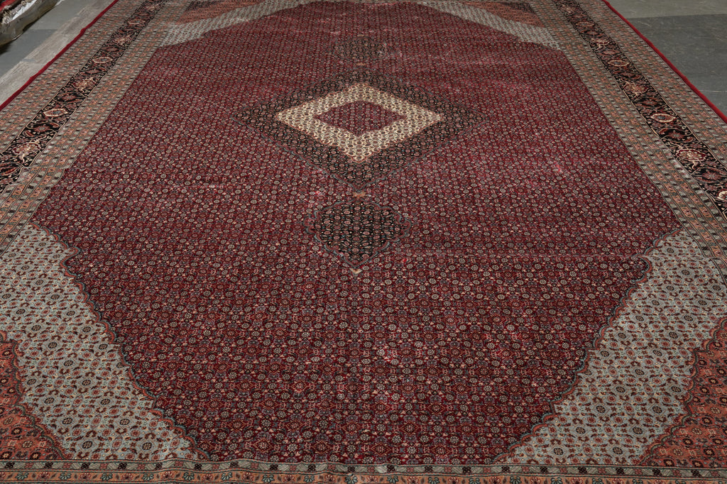 12 x 18.6 Fine Quality Wool and Silk Mahi Tabriz Rug #PIX-5763