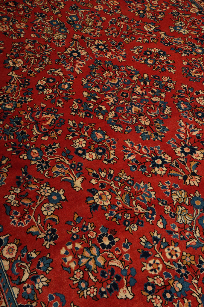 7.3 x 11 Coral Persian Sarouk Rug 72755