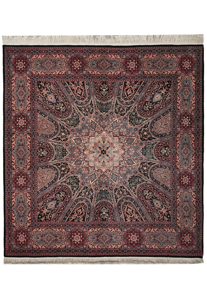 7 x 7 Black Minnici DOM Design SQUARE Rug 16013