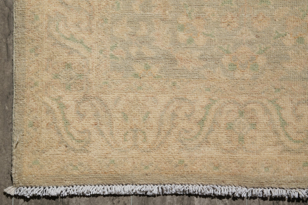 2.7 x 17.8 Feet Long Runner Natural Wool Pale Pastels Neutrals #F-4226