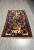 Load image into Gallery viewer, 3.9 x 6.8 Pictorial Animals Tribal Afghan Rug #S10-595