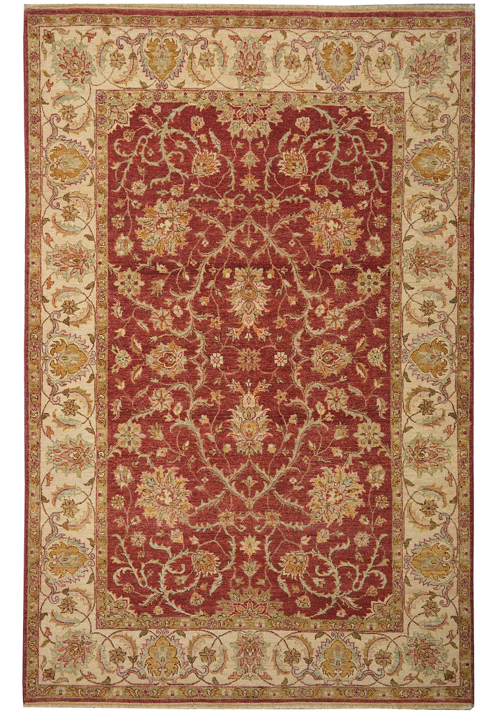 6 x 9 Beautiful Quality Hand-Knotted Chobi Peshawar Rug #B-74026