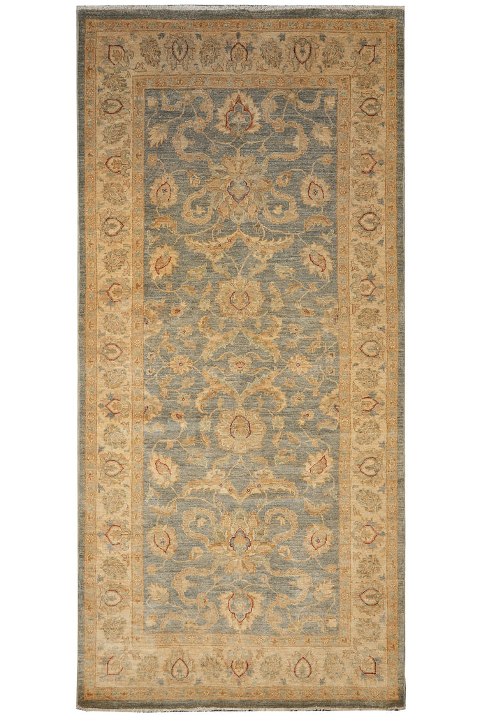 5 x 10 Gallery Size Runner Handmade Pakistan Sage Green Gray