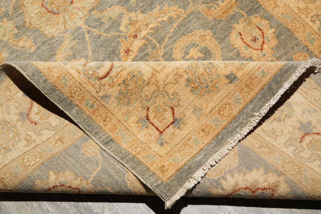 5 x 10 Gallery Size Runner Handmade Pakistan Sage Green Gray #F-4227