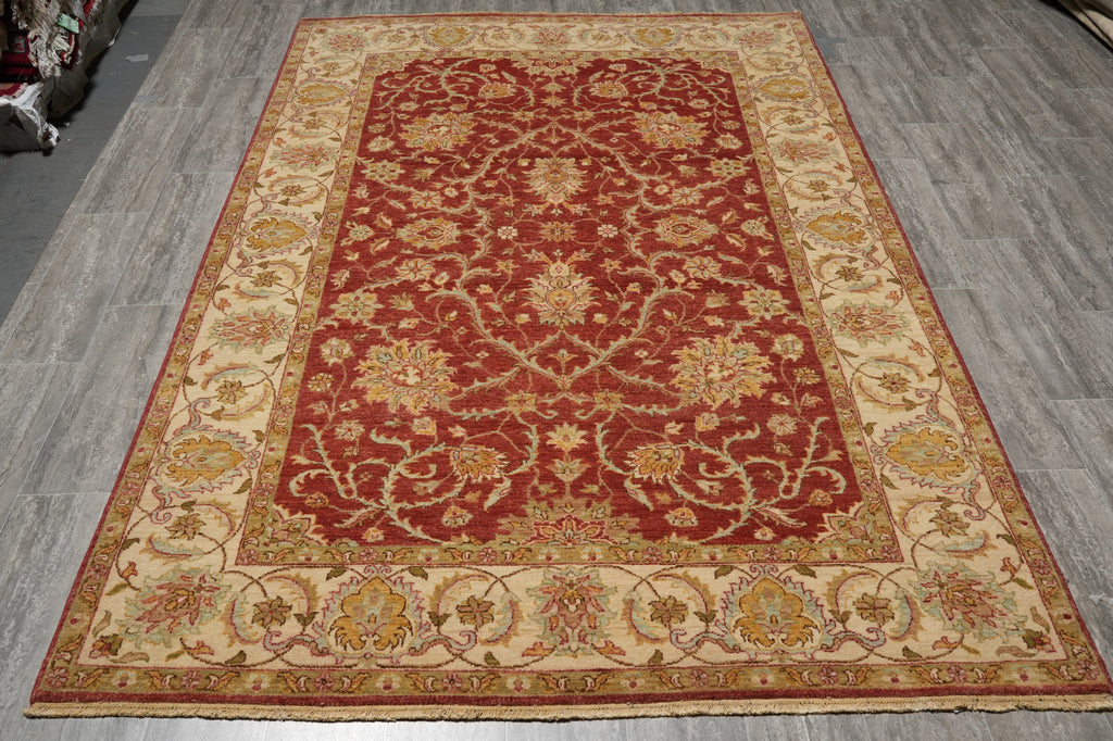 6 x 9 Beautiful Quality Hand-Knotted Chobi Peshawar Rug #B-74026