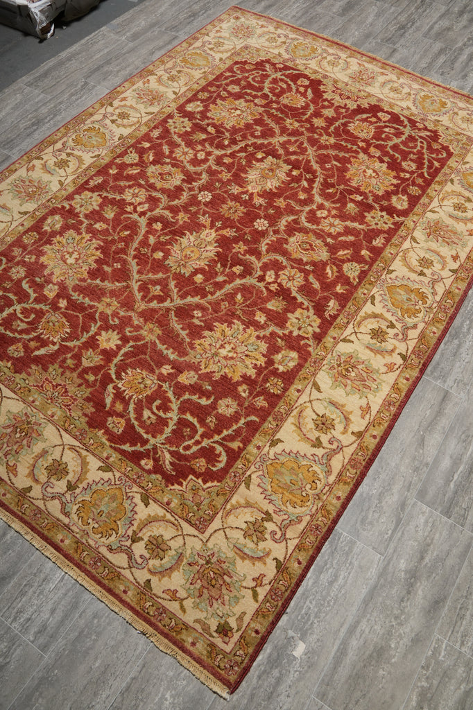 6 x 9 Beautiful Quality Hand-Knotted Chobi Peshawar Rug #B-74026