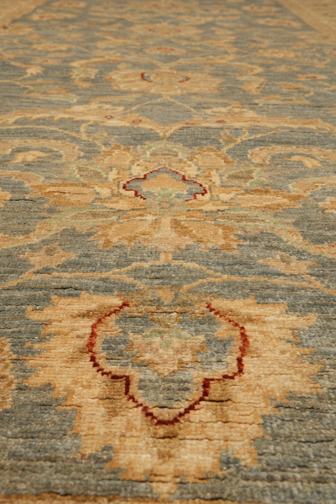 5 x 10 Gallery Size Runner Handmade Pakistan Sage Green Gray #F-4227