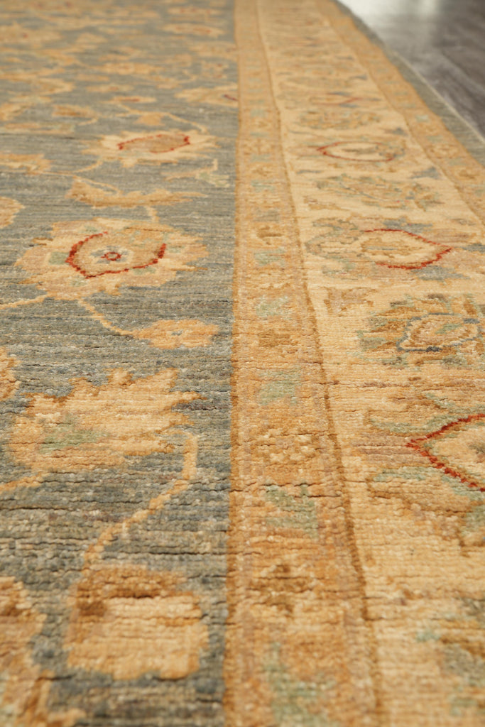 5 x 10 Gallery Size Runner Handmade Pakistan Sage Green Gray #F-4227