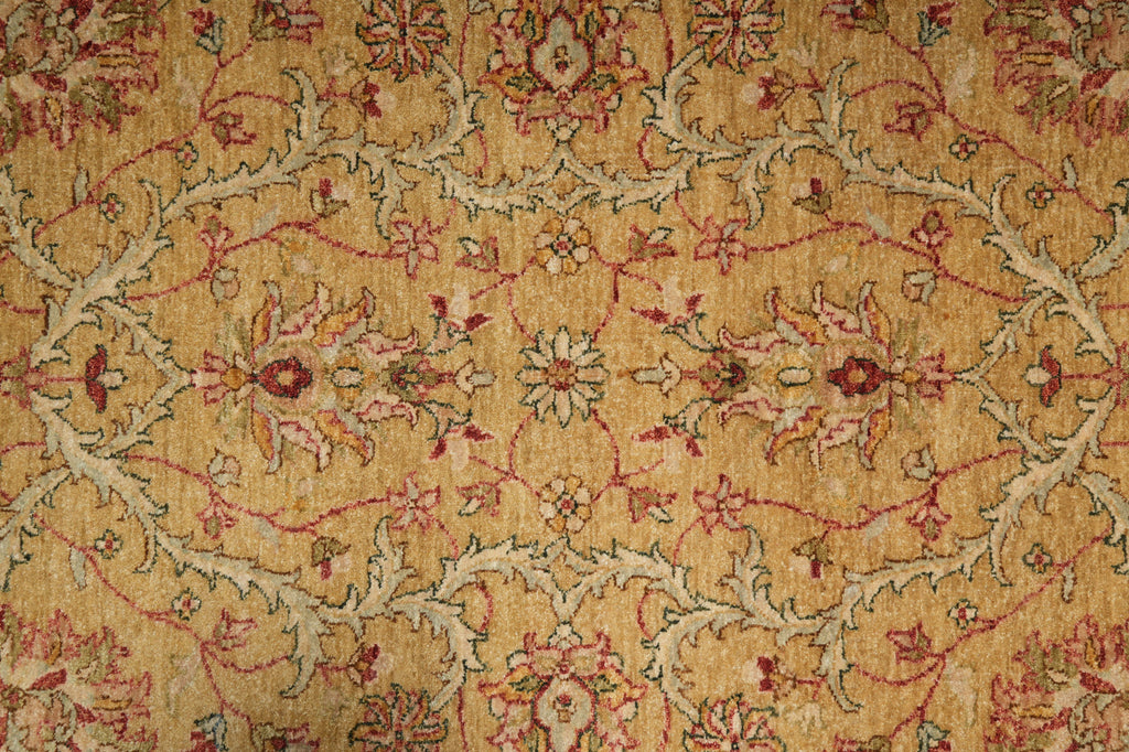 6 x 9 Gold Warm Rustic Red Quality Hand-Knotted Chobi Peshawar Rug Naural Wool #B-71419