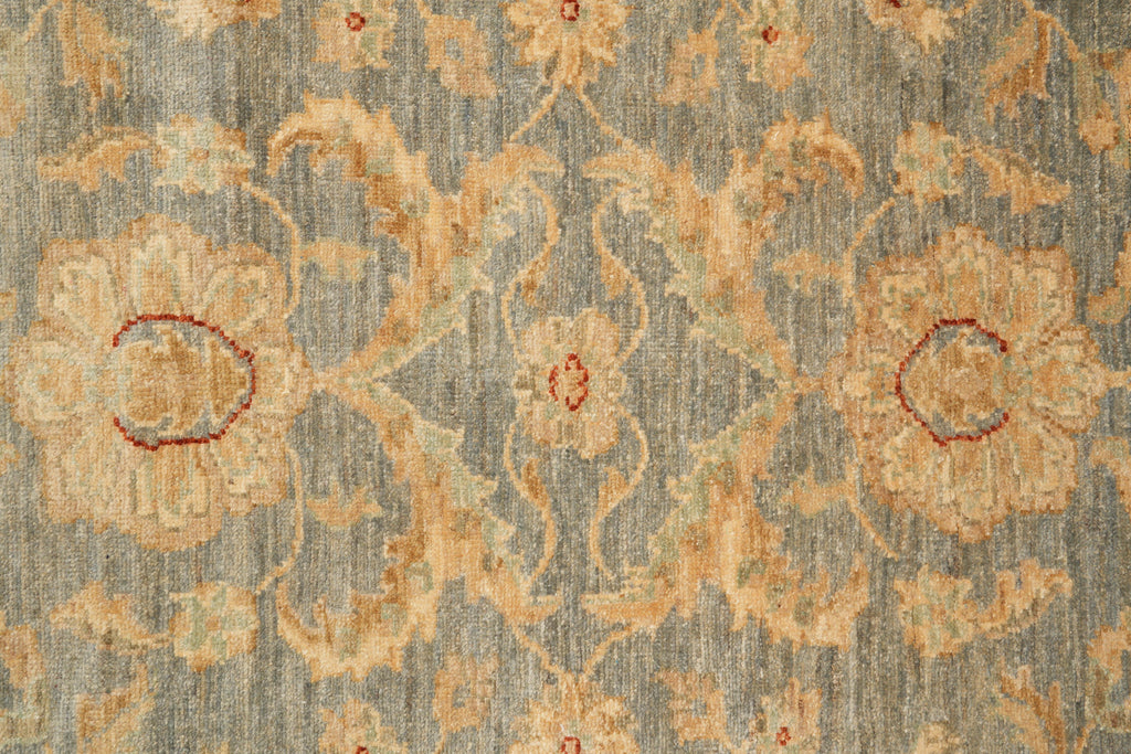 5 x 10 Gallery Size Runner Handmade Pakistan Sage Green Gray #F-4227