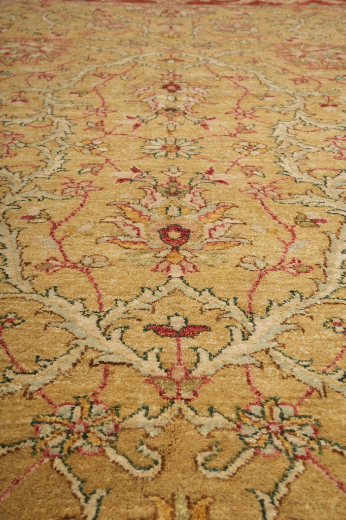 6 x 9 Gold Warm Rustic Red Quality Hand-Knotted Chobi Peshawar Rug Naural Wool #B-71419