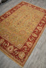 Load image into Gallery viewer, 6 x 9 Gold Warm Rustic Red Quality Hand-Knotted Chobi Peshawar Rug Naural Wool #B-71419