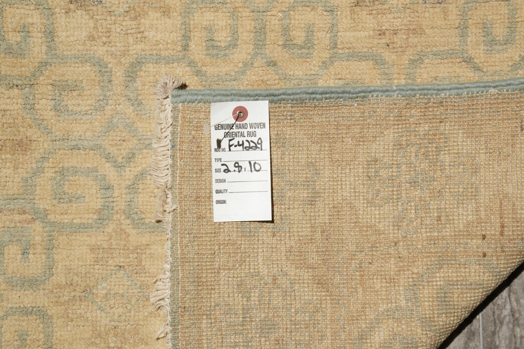 2.8 x 10 Runner Chobi Peshawar Pastels Neutrals Transitional Modern #F-4229