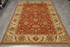 Load image into Gallery viewer, 6 x 9  Quality Natural Wool Hand-Knotted Chobi Peshawar Rug Warm Antique Red Gold #B-74082