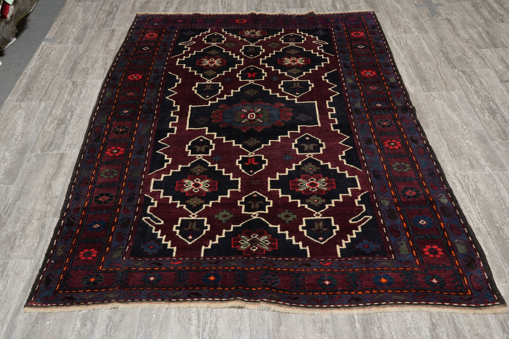 5 x 7 Antique Russia Kazak Rug 1940's #S10-5139