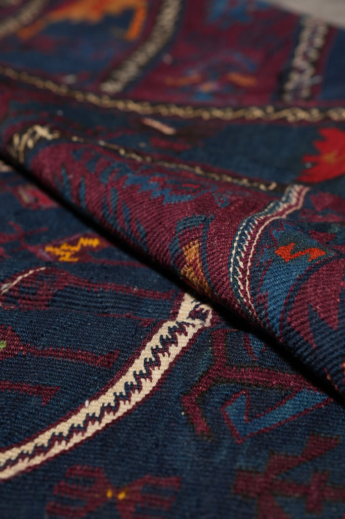 5 x 16 Antique Wide Runner Gallery Size Russia Sumak Flat Weave Rug #PIX-8802