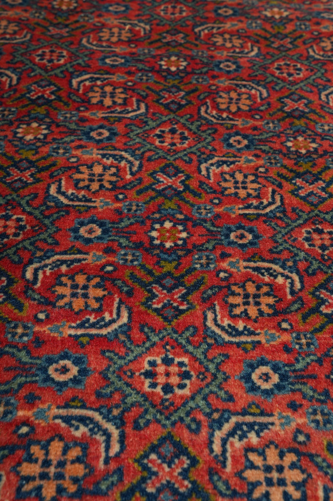 7' x 10' Coral Red Fine Persian Kord Lilihan Bijar Rug 72757