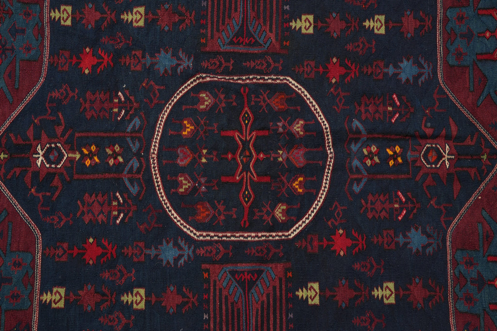 5 x 16 Antique Wide Runner Gallery Size Russia Sumak Flat Weave Rug #PIX-8802