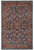 Load image into Gallery viewer, 7' x 10'5"” Navy Blue Fine Wool Dense Weave Persian Sarouk Rug 72743