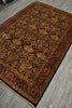 Load image into Gallery viewer, 5.9 x 8.9 Quality Hand-Knotted Jaipour Rug Black Burgundy Lustrous Natural Wool #PIX-6798