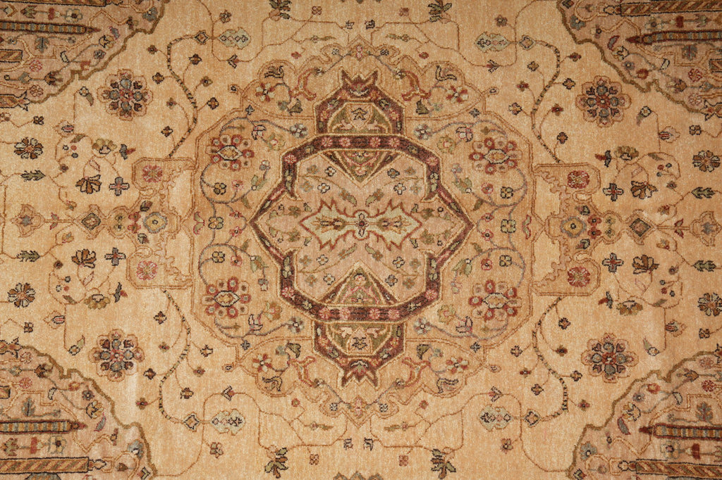 8 x 10 High Quality Agra Rug Handmade Natural Wool #PIX-17523