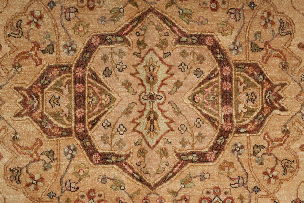 8 x 10 High Quality Agra Rug Handmade Natural Wool #PIX-17523